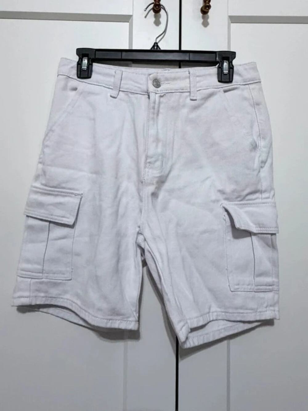 White Cargo Utility Shorts Size M